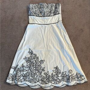 White House Black Market Strapless A-line Dress